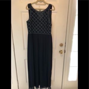 Navy blue gown